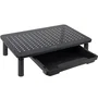 Tooq TQMR087 Soporte Elevador para Monitor o Portátil con Cajón, Negro